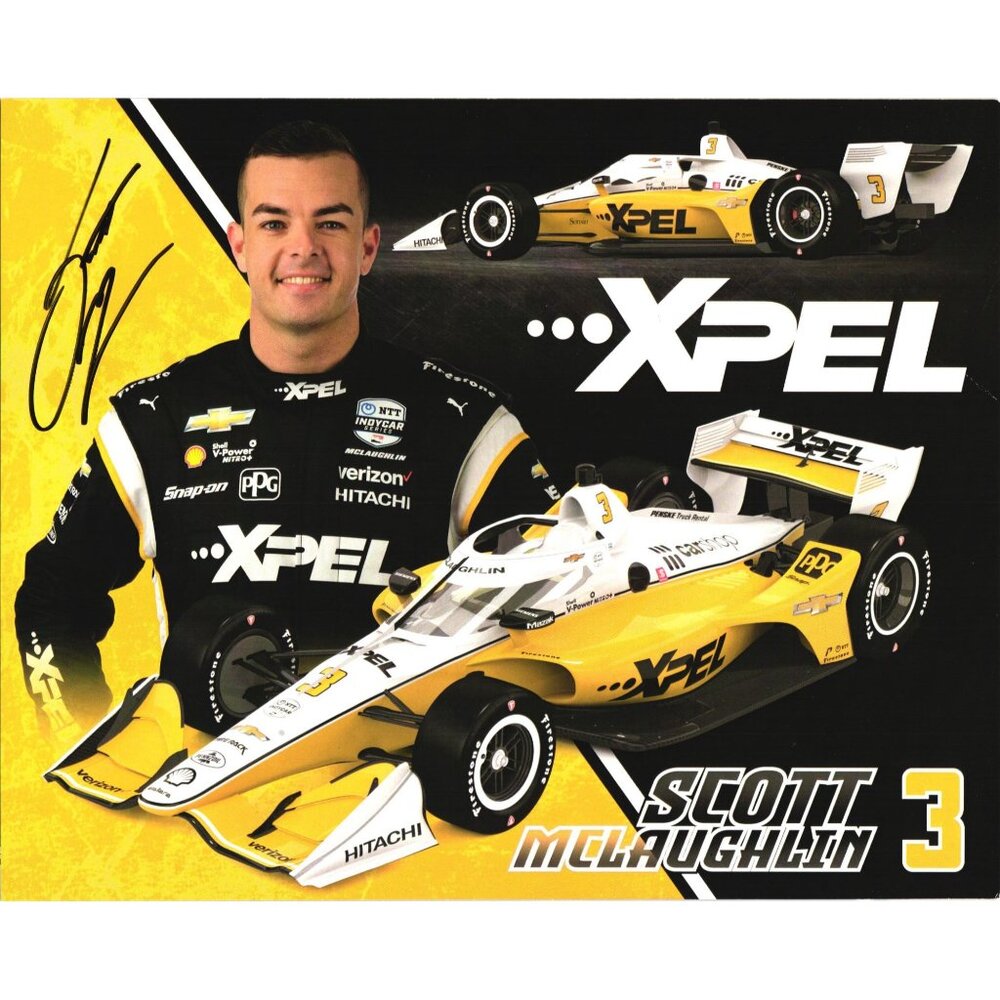 Scott McLaughlin Signed XPEL IndyCar 8x10 Promo Print Postcard